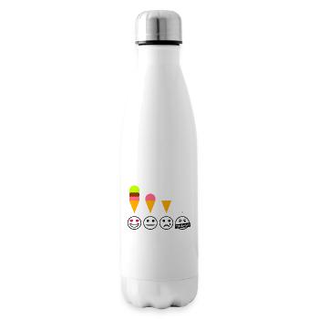 Eis Emotionen Eiscreme Lustig Witzig Sommer Freude - Isolierflasche - Weiß - Rechts