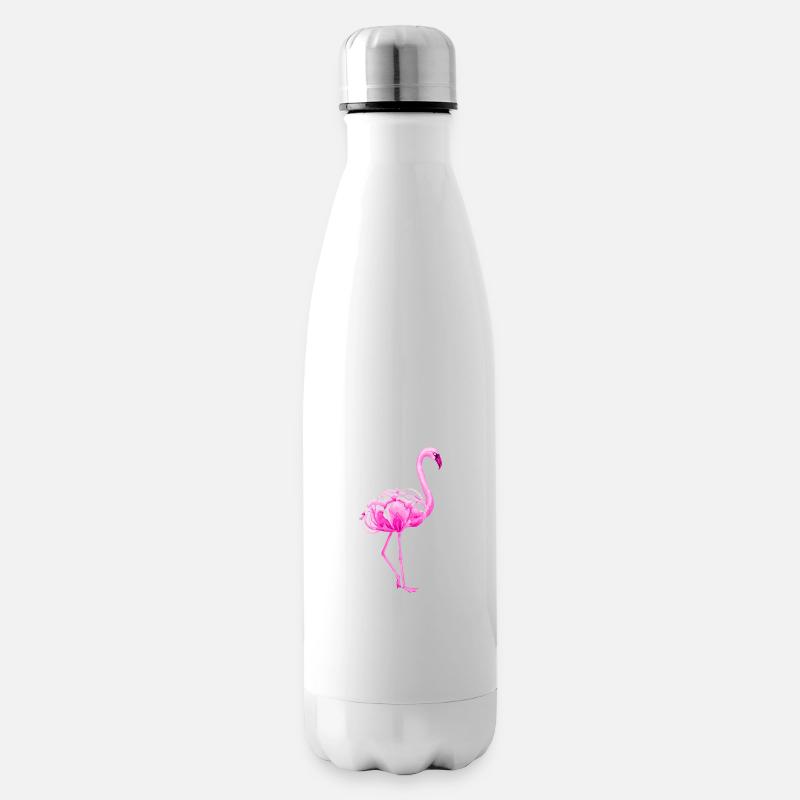 Flamingo - Isolierflasche - Weiß