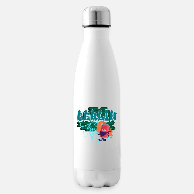 Berlin Graffiti - Isolierflasche - Weiß