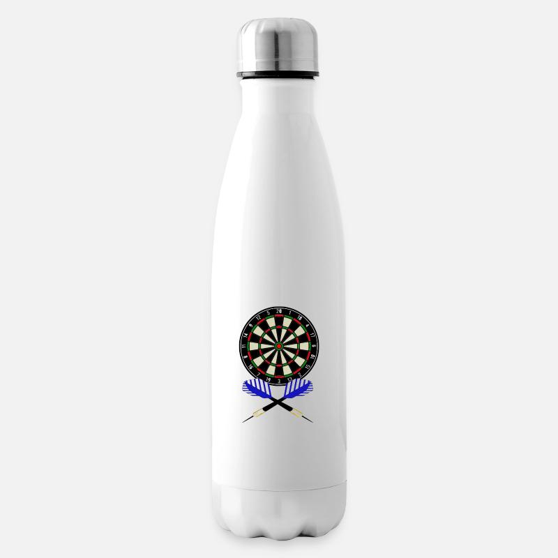 Dartscheibe - Isolierflasche - Weiß
