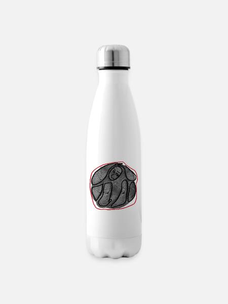 Abstrakte Kunst - Isolierflasche - Weiß