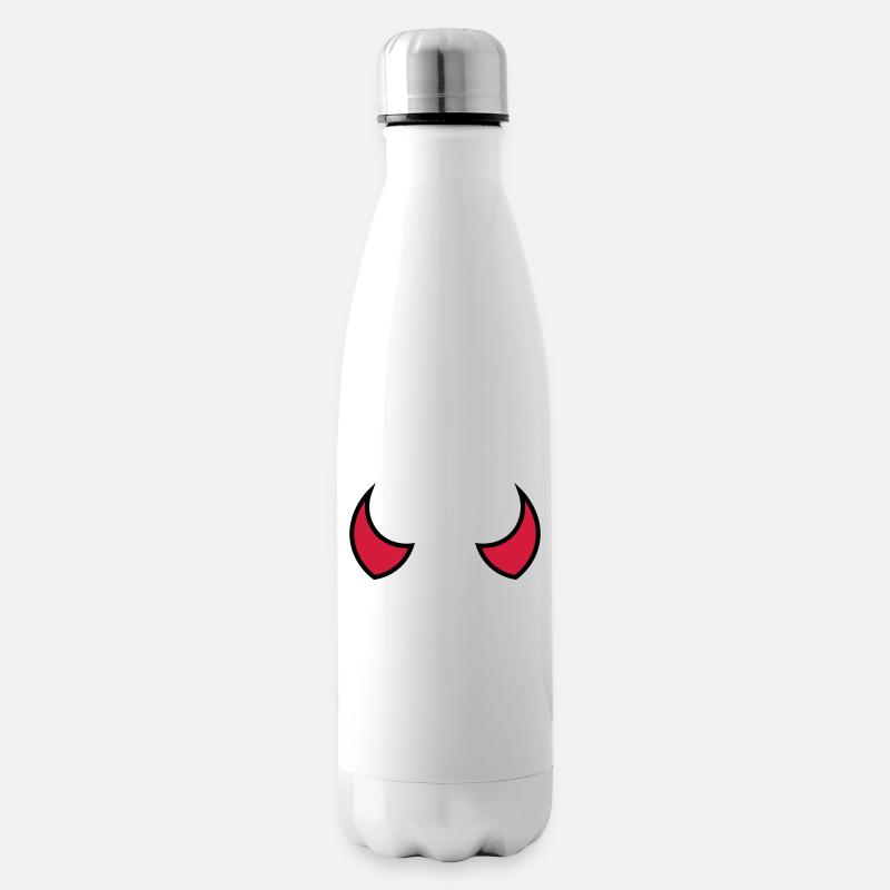 Teufelshörner - cornes de diable - cornes du diable - Bouteille isotherme - blanc