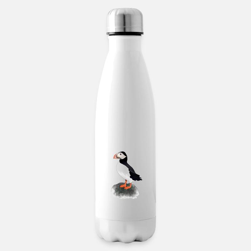 Papageientaucher - Isolierflasche - Weiß