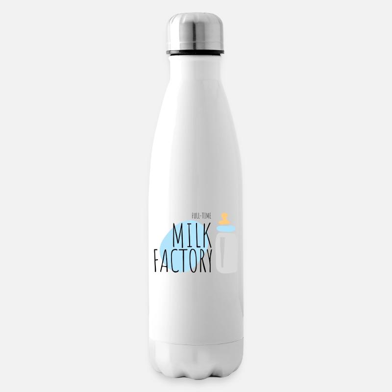 Vollzeit-Milchfabrik - Isolierflasche - Weiß