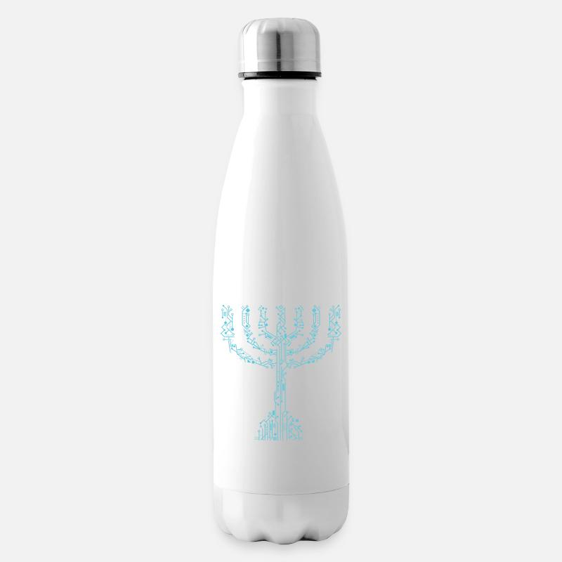 Menorah à sept branches - Bouteille isotherme - blanc