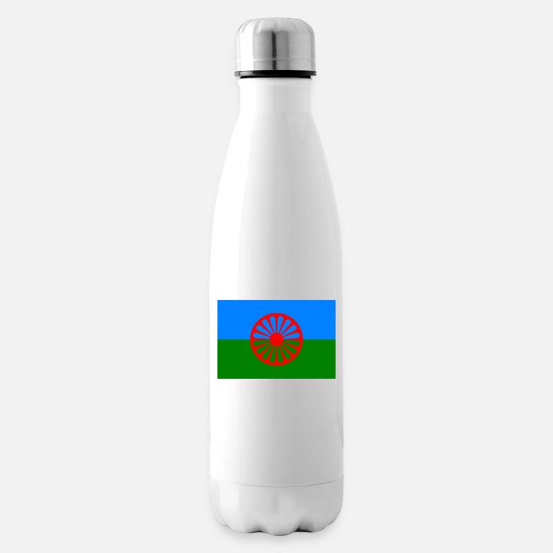 Drapeau du peuple rom - Bouteille isotherme - blanc