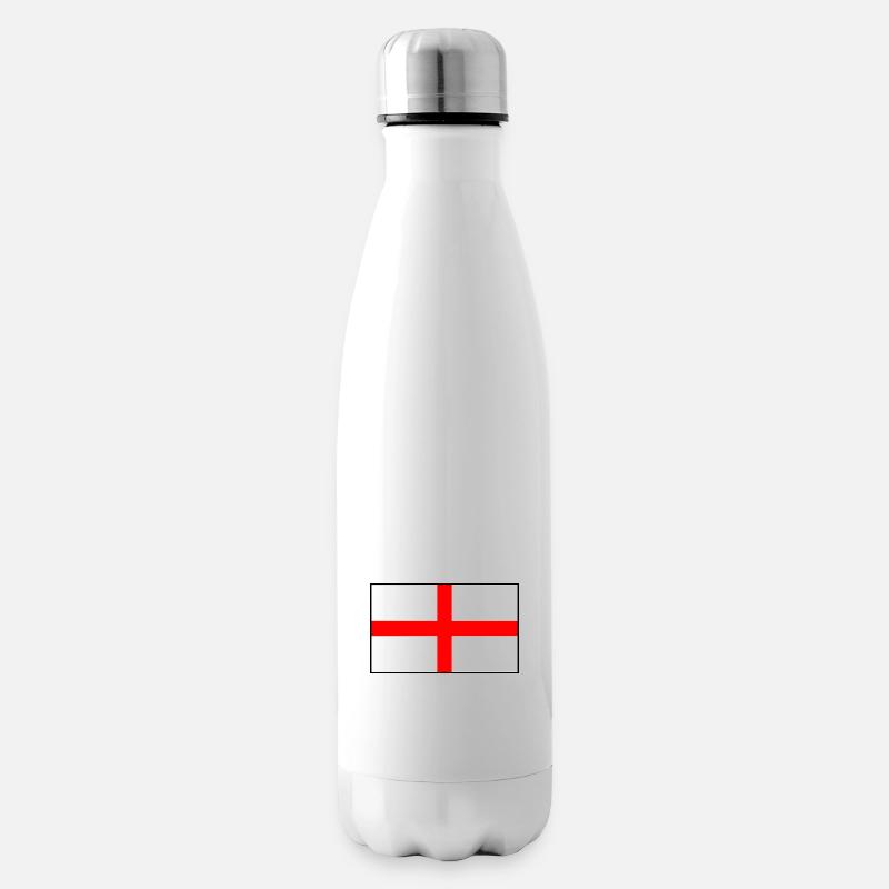 England-Flagge - Isolierflasche - Weiß