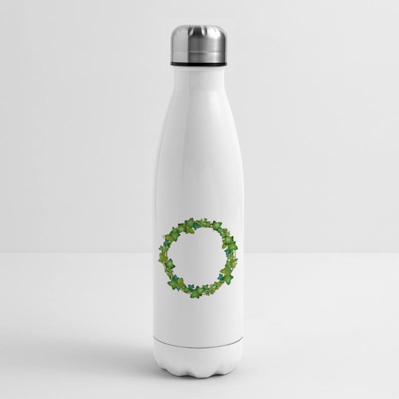 dekorativer Efeu Kranz oder Efeu Rahmen Isolierflasche