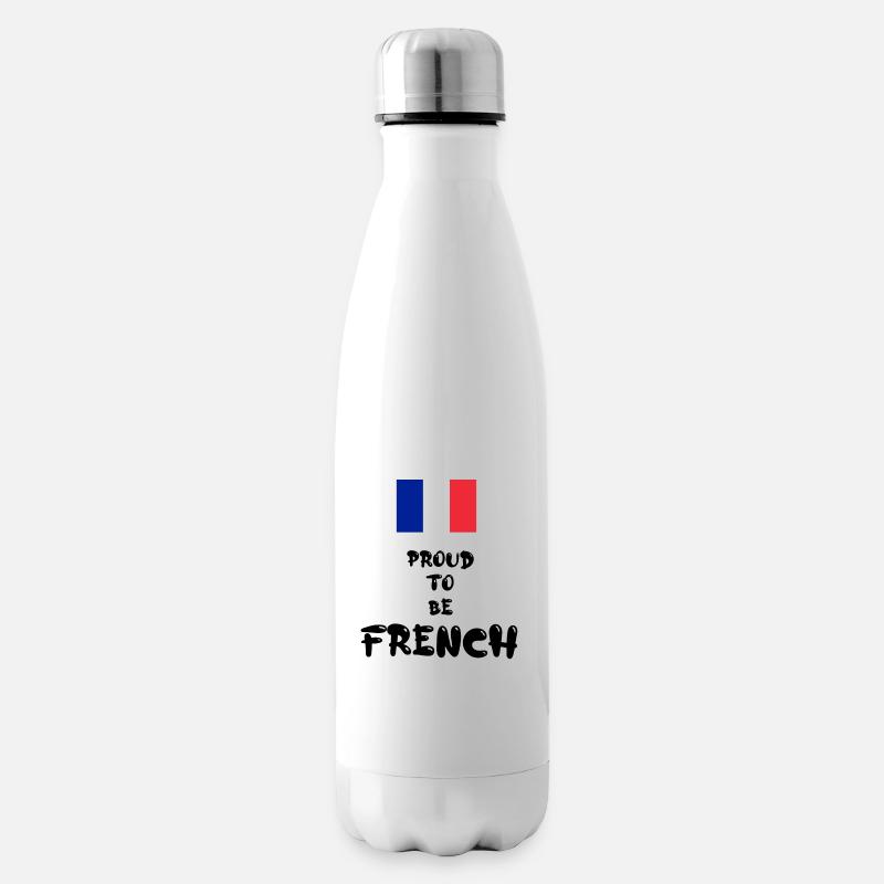 « Fier d’être Français » - Bouteille isotherme - blanc