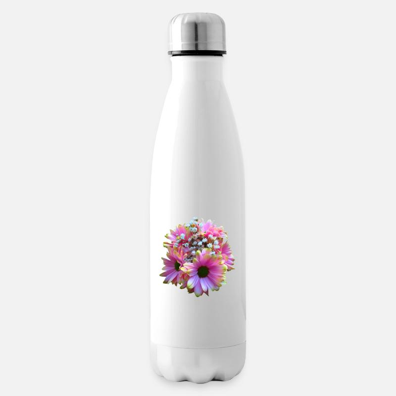 Fleur, Bouquet, fleur rose, fleurs de fleur, fleurs marénies florales - Bouteille isotherme - blanc