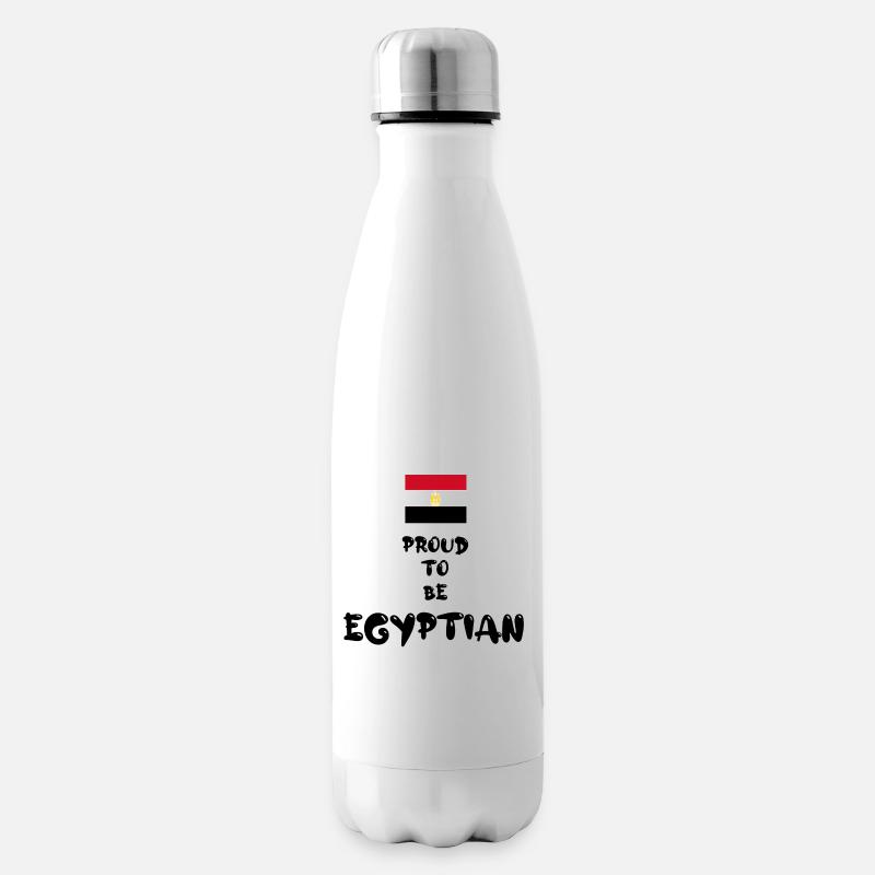 « Fier d’être égyptien » - Bouteille isotherme - blanc