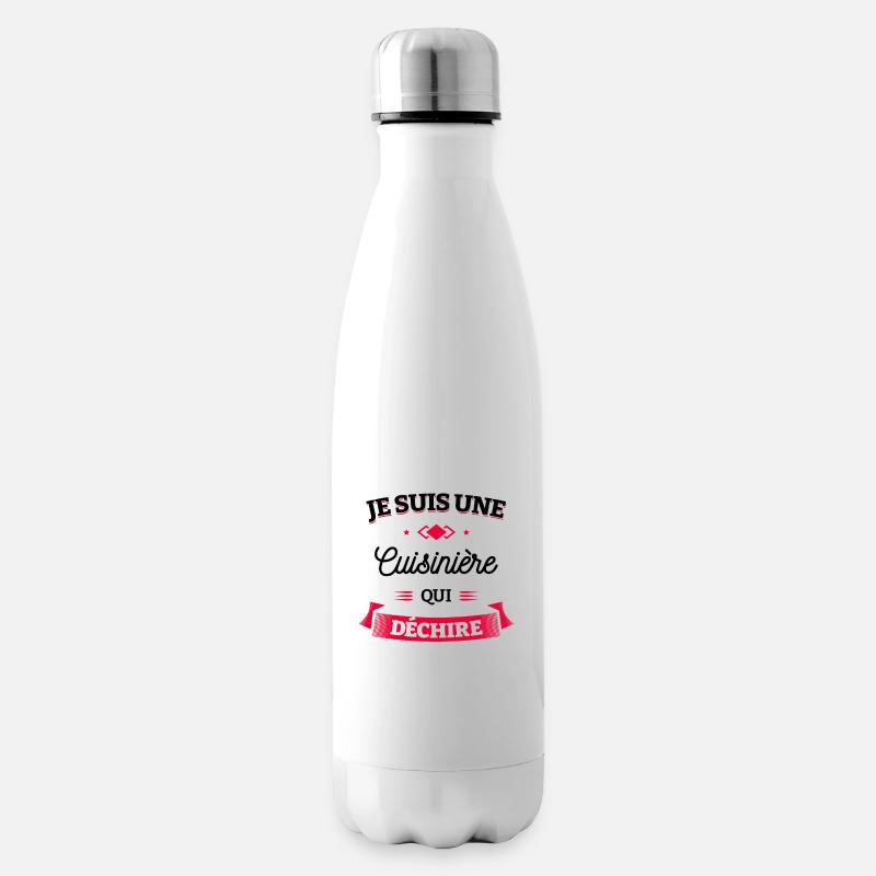 CUISINIÈRE QUI DÉCHIRE - Bouteille isotherme - blanc