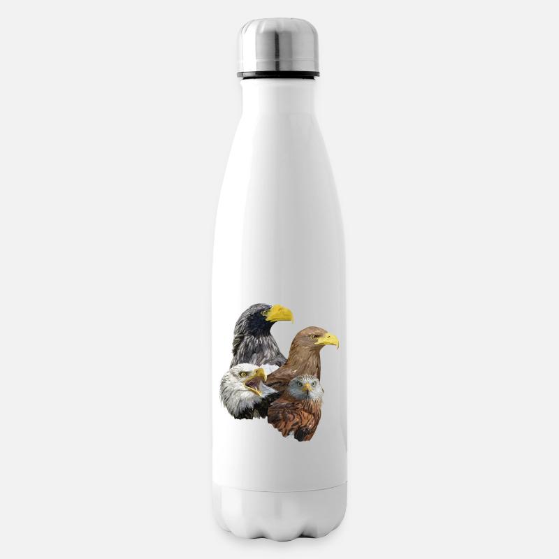 Greifvogel - Isolierflasche - Weiß