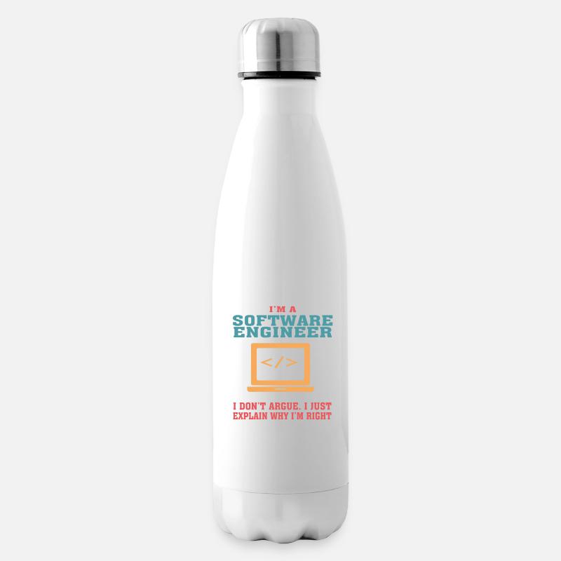 Lustiges Software Engineering Zitat für Software Engi - Isolierflasche - Weiß