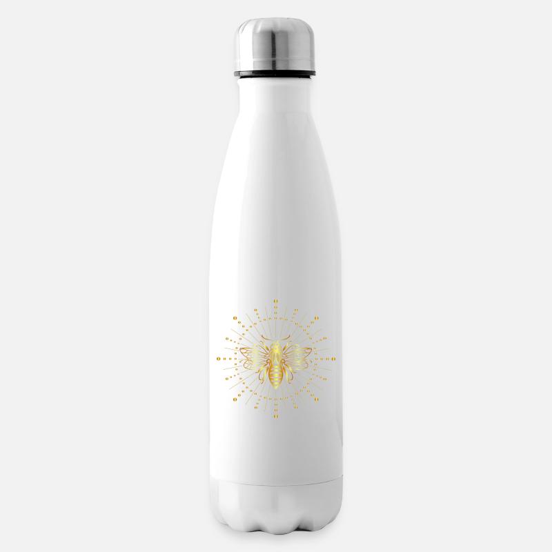 Biene Sonne Honigbiene - Isolierflasche - Weiß