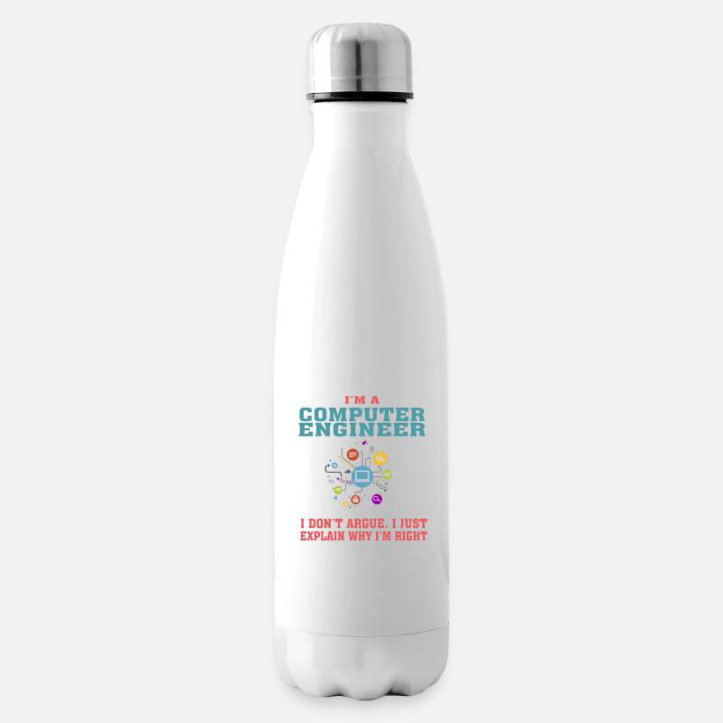 Lustiges Computer Engineering Zitat für Computer Engi - Isolierflasche - Weiß