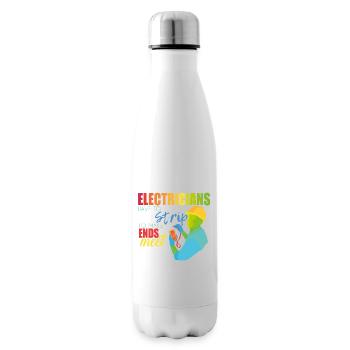 Électriciens - Bouteille isotherme - blanc - Droite