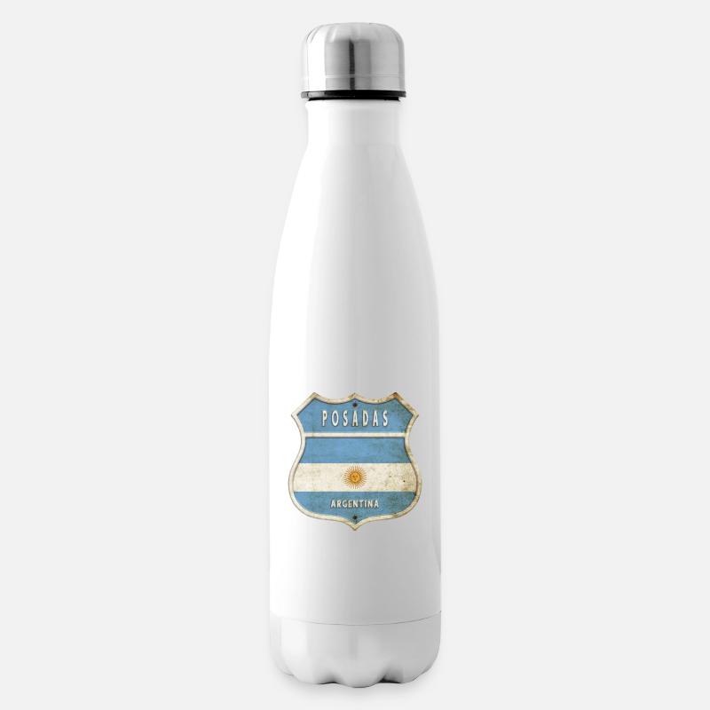 Posadas Argentinien Wappen Flaggen Design - Isolierflasche - Weiß