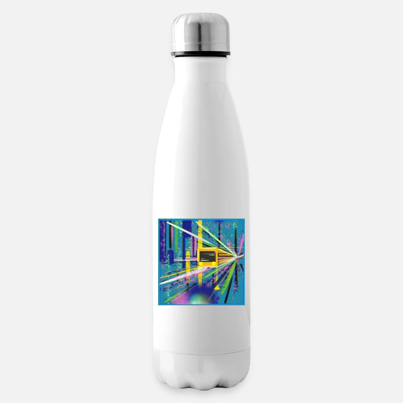 Abstrakte U-Bahn Berlin Graffiti Design - Isolierflasche - Weiß