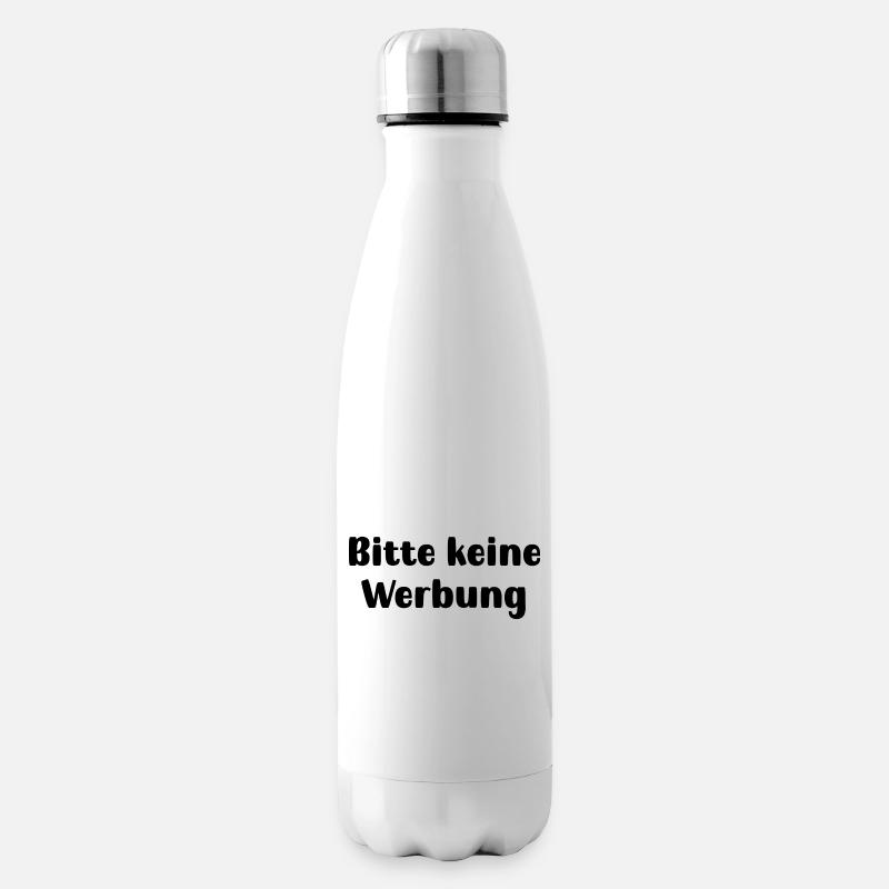Bitte keine Werbung - Isolierflasche - Weiß