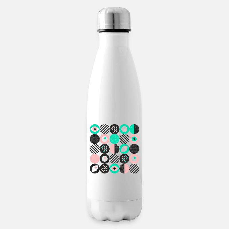 minimalisme audacieux l points l menthe & rose - Bouteille isotherme - blanc