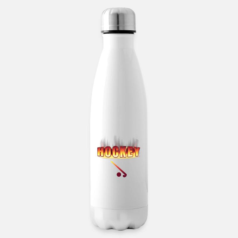 Hockey Design - Isolierflasche - Weiß