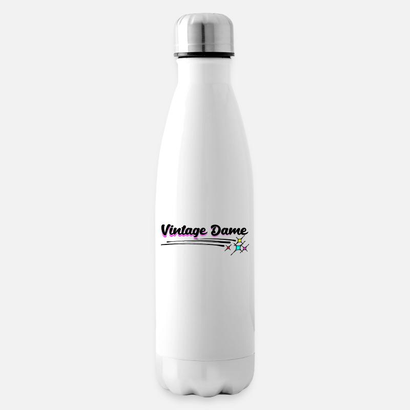Großmutter Alte Frau Vintage Oma Statement - Isolierflasche - Weiß