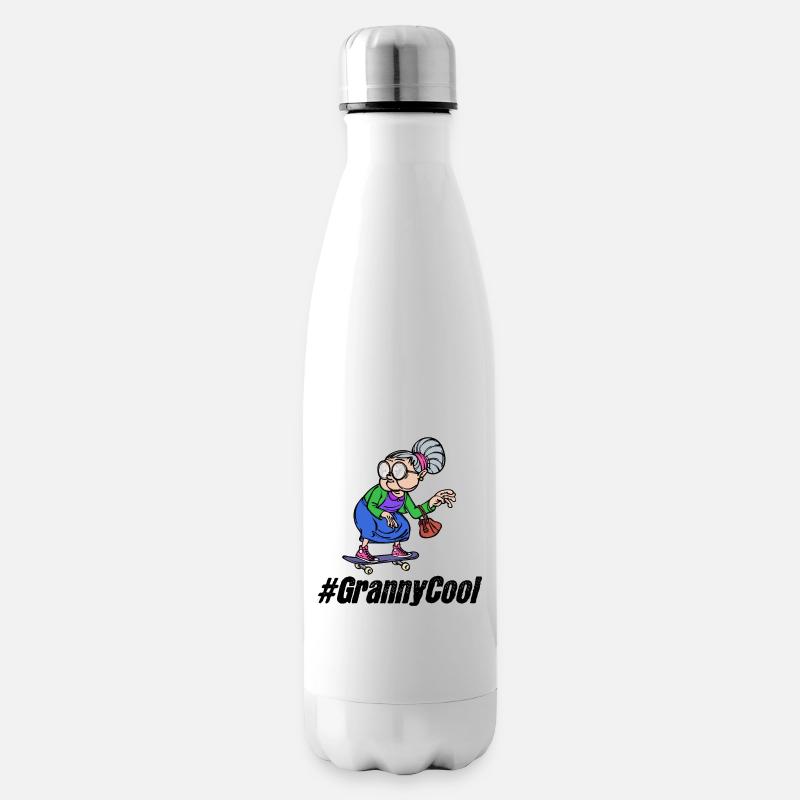 Cool Großmutter Oma Spruch Alte Frau Brille - Isolierflasche - Weiß