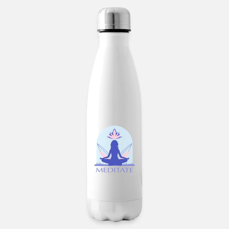Yoga - Isolierflasche - Weiß