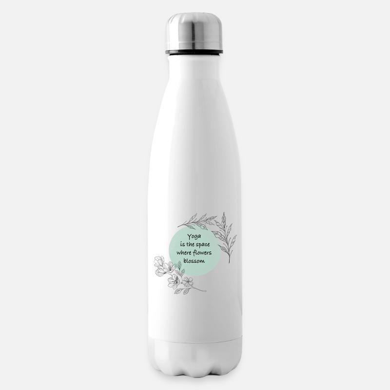 Yoga - Isolierflasche - Weiß