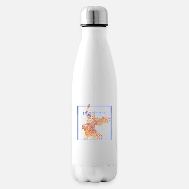 Invincible Angle with Lion - Isolierflasche - Weiß