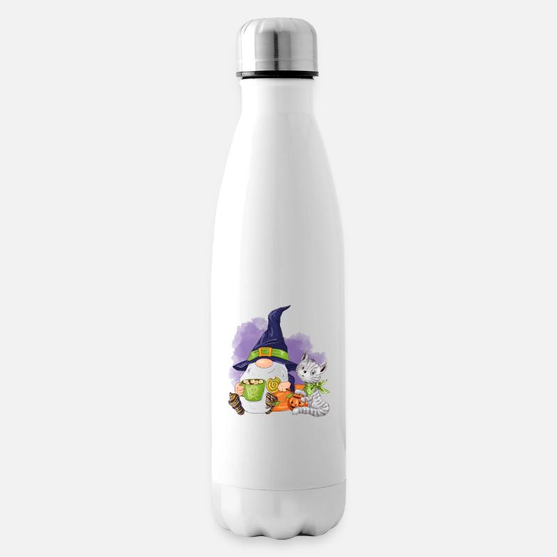 Halloween-Wichtel - Isolierflasche - Weiß
