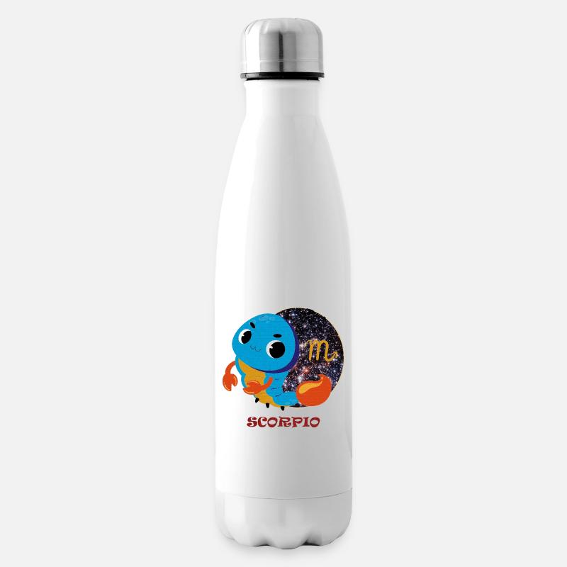 Signe du zodiaque Scorpion - Bouteille isotherme - blanc