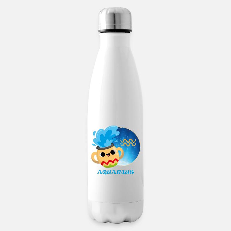 Sternzeichen Wassermann - Isolierflasche - Weiß