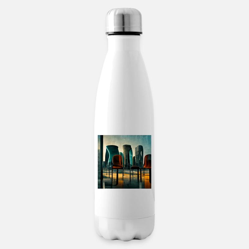futuristische Stadtszene - Isolierflasche - Weiß