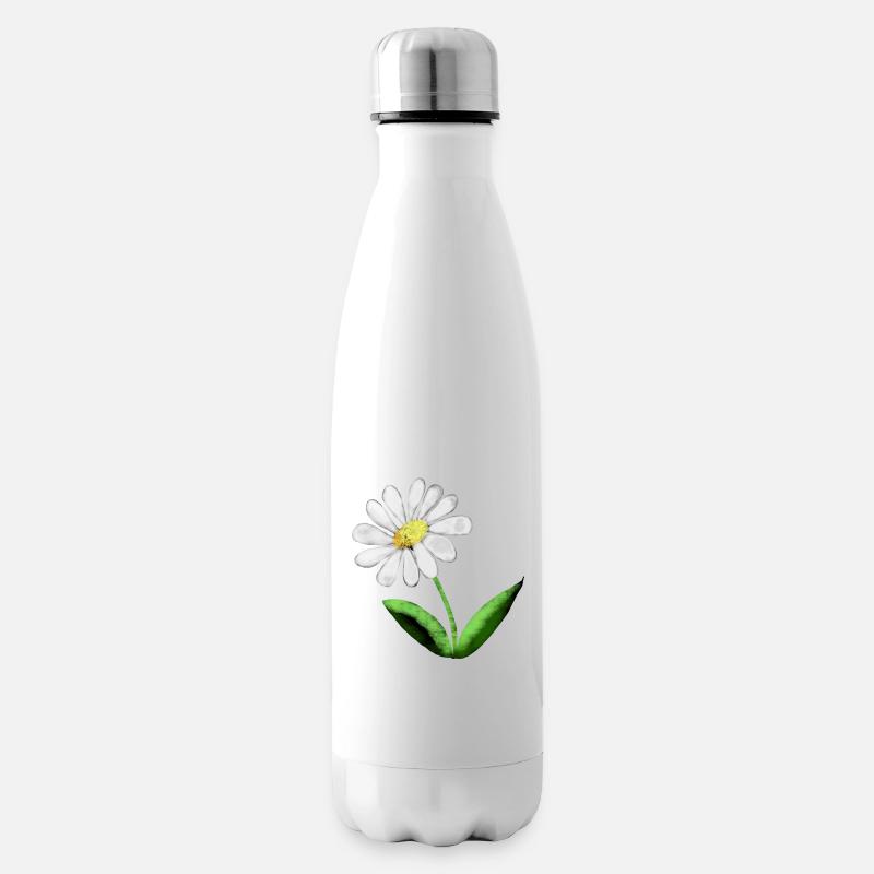 Stolze Marguerite - Isolierflasche - Weiß