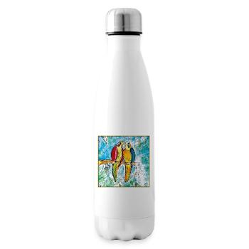 Paire de perroquets - Bouteille isotherme - blanc - Droite