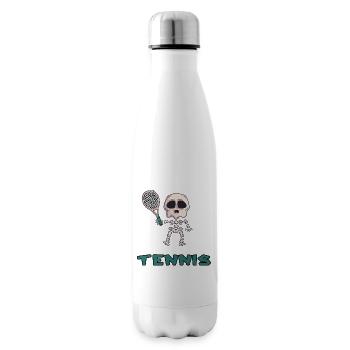 tennis tennis match tennis player tennis-oldie - Insulated Water Bottle - white - Right