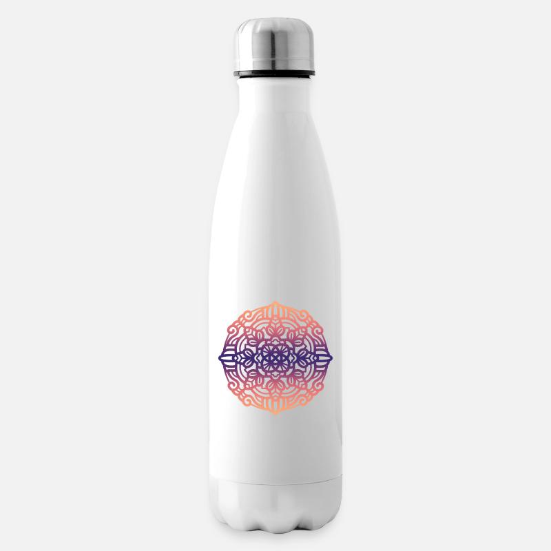 Mandala - Isolierflasche - Weiß