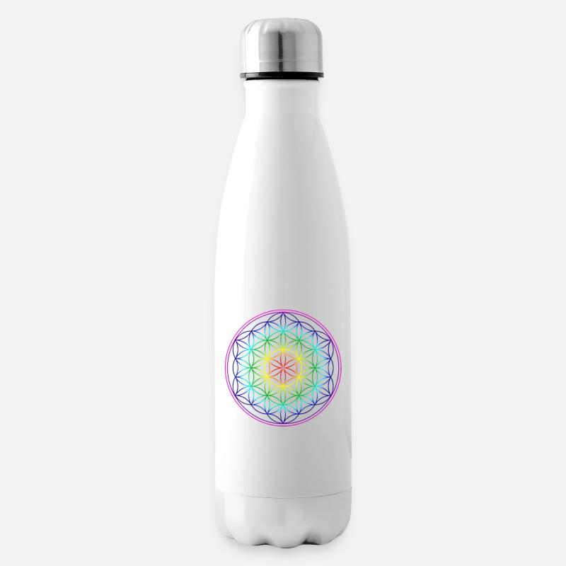FLEUR DE VIE ARC EN CIEL - Bouteille isotherme - blanc