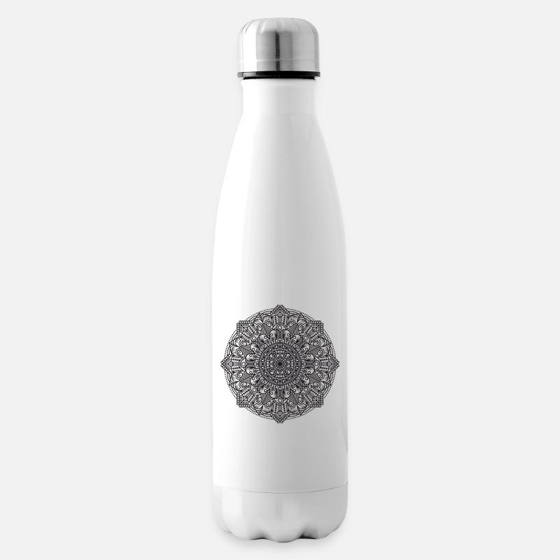 Mandala - Isolierflasche - Weiß
