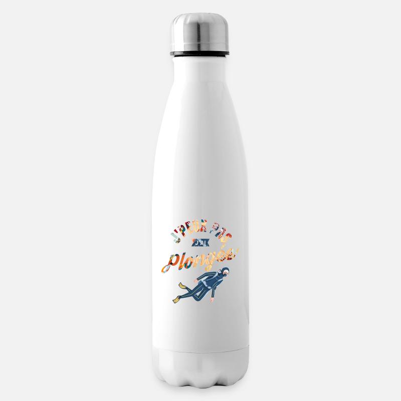 J'Peux pas j'ai Plongée - Bouteille isotherme - blanc
