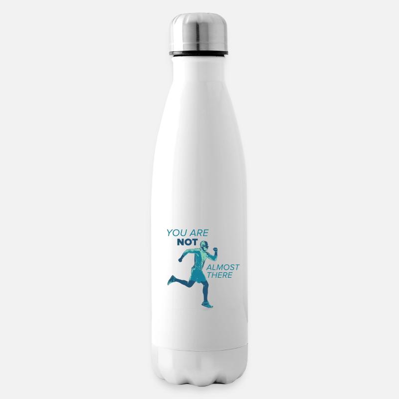 Drôle de panneau marathon - Bouteille isotherme - blanc