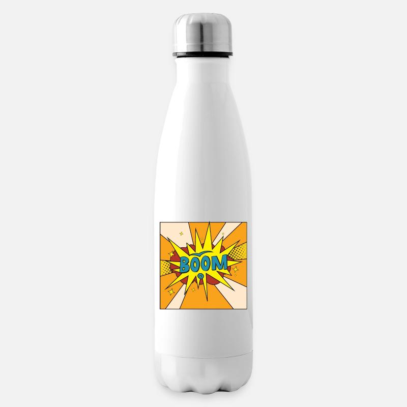 Boom Comic Explosion Stil - Isolierflasche - Weiß