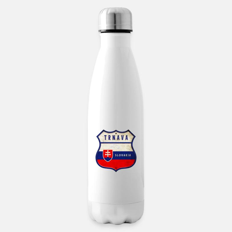 Trnava Slowakei Wappen Flaggen Design - Isolierflasche - Weiß