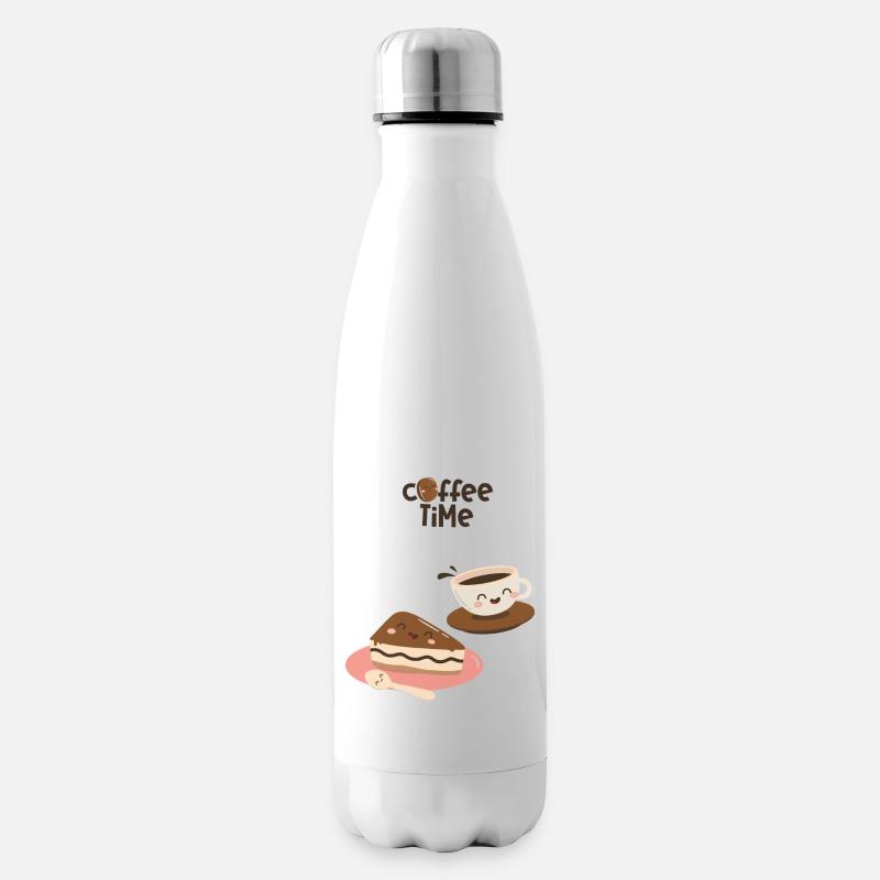 Kaffeezeit 3 - Isolierflasche - Weiß