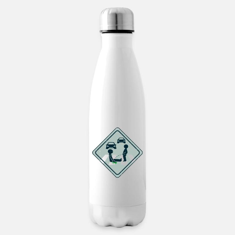 Klimaaktivist Straßen Kleben - Isolierflasche - Weiß