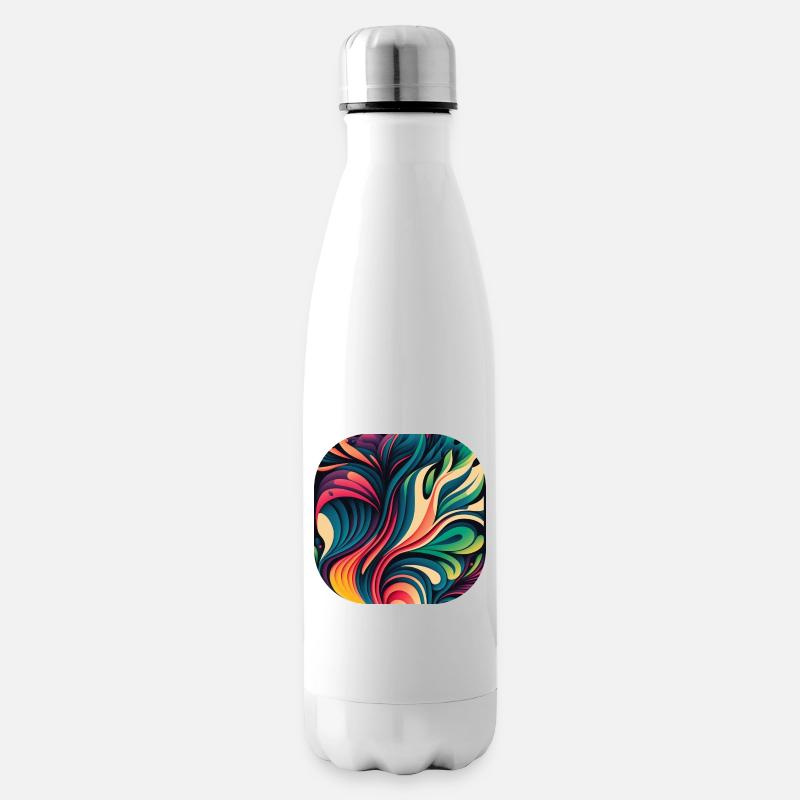 Abstrakt - Isolierflasche - Weiß