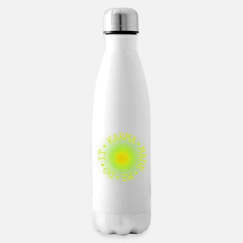 Neon Circle Sunburst - Insulated Water Bottle - white