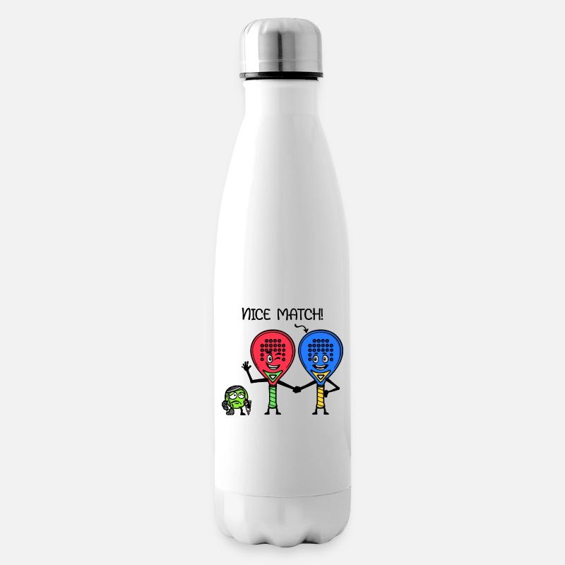 Racket Player Statement Padel Balls Padel Team - Insulated Water Bottle - white